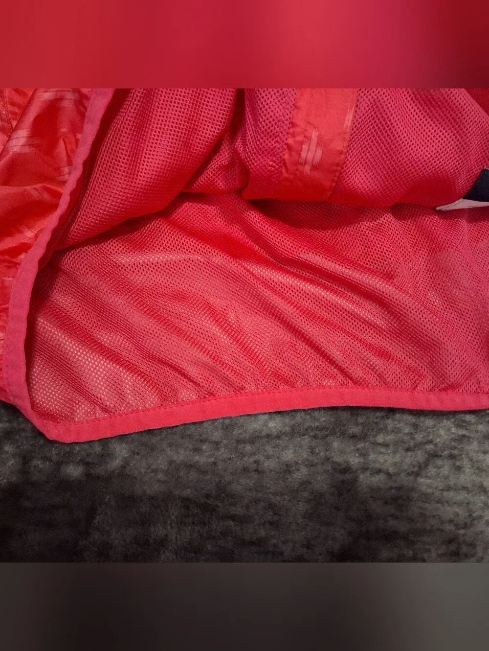 Lands' End Pink Hooded Full Zip Windbreaker Rain Jacket Girls Size L (14-16)